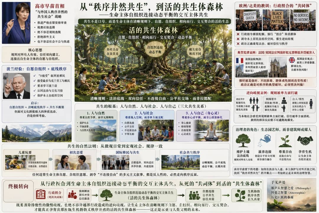 从高市早苗“秩序井然共生”,到活的共生体